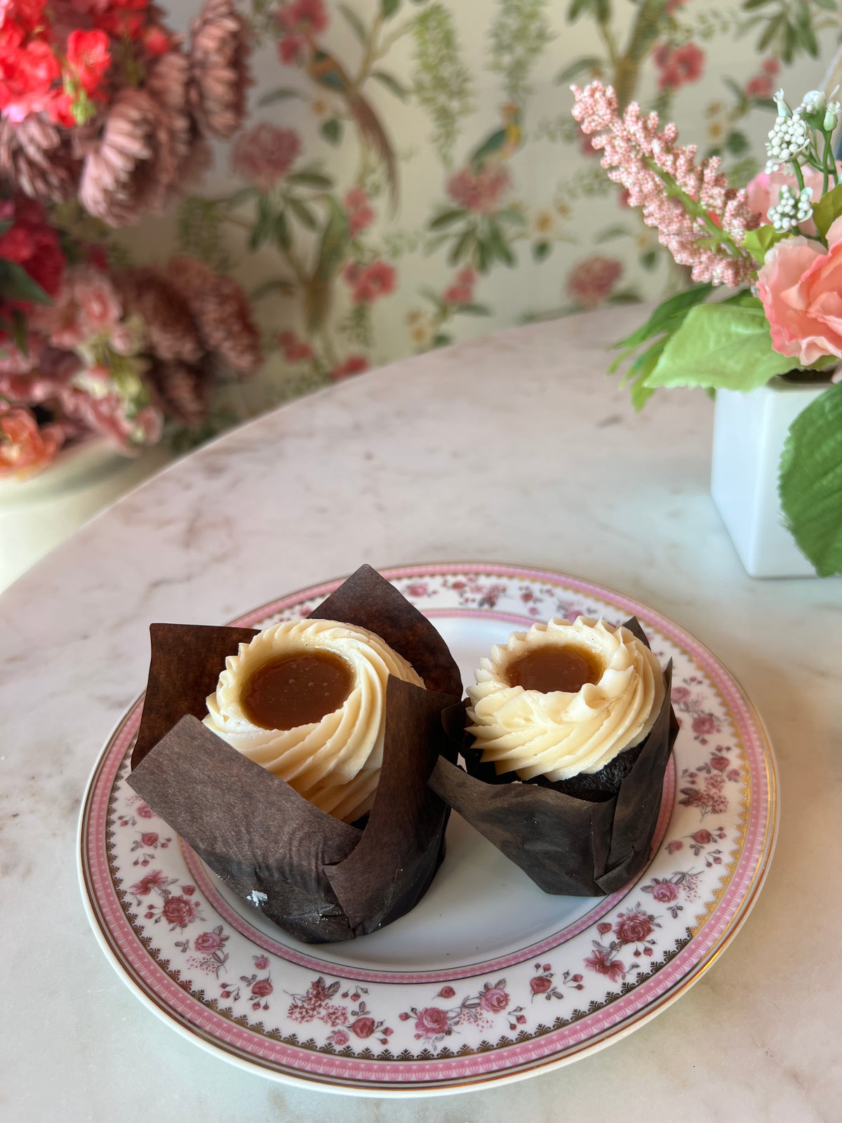 Chocolate cupcake with salted caramel buttercream