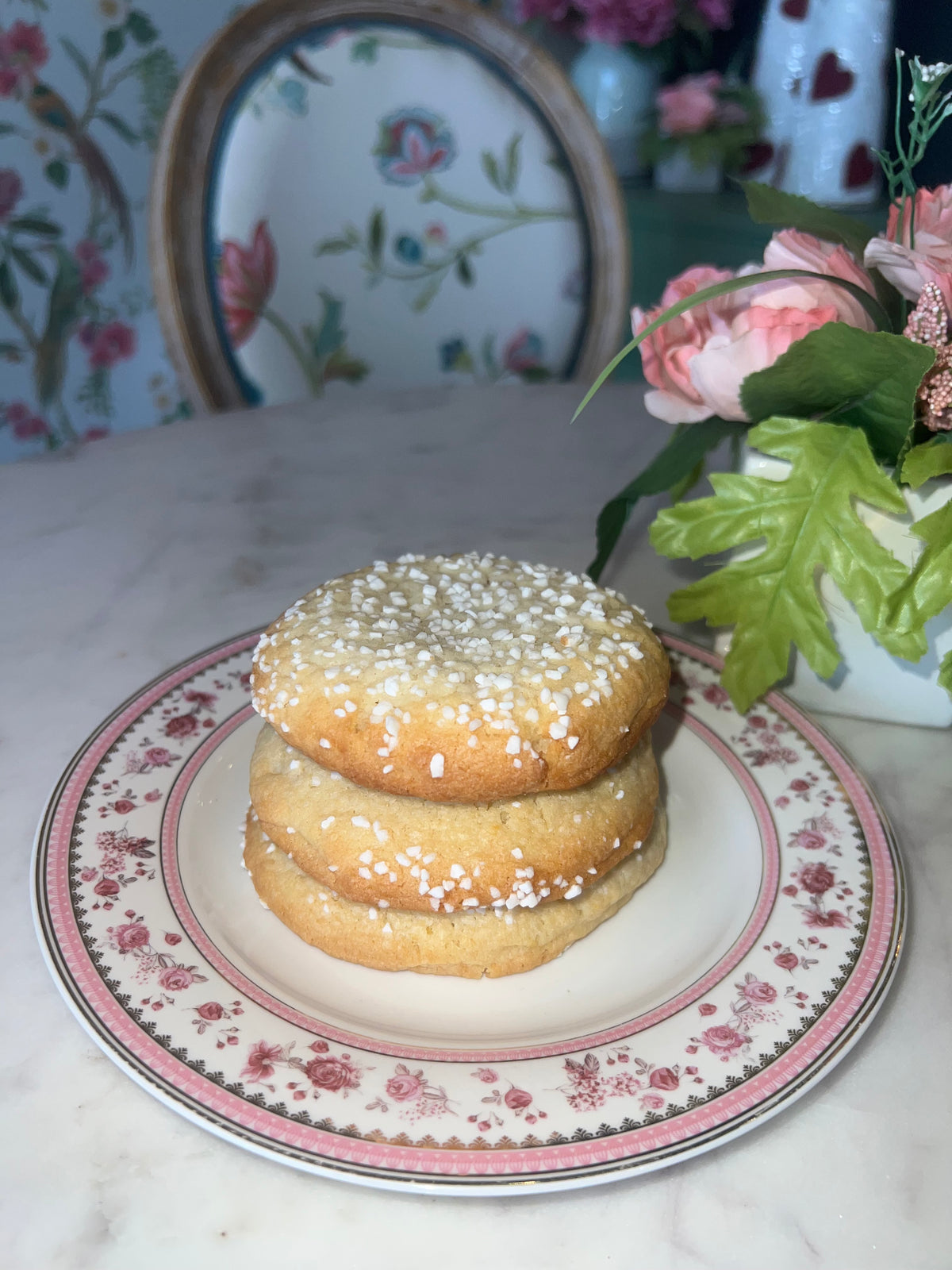 Lemon Sugar Cookie with Pearl Sugar